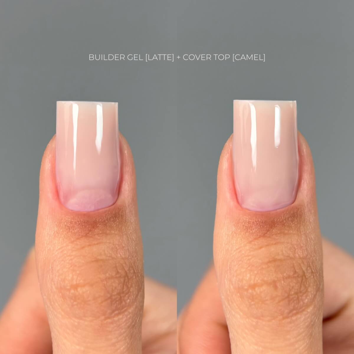 TOUCH Cover Top Camel, 13ml, swatch on nail tip