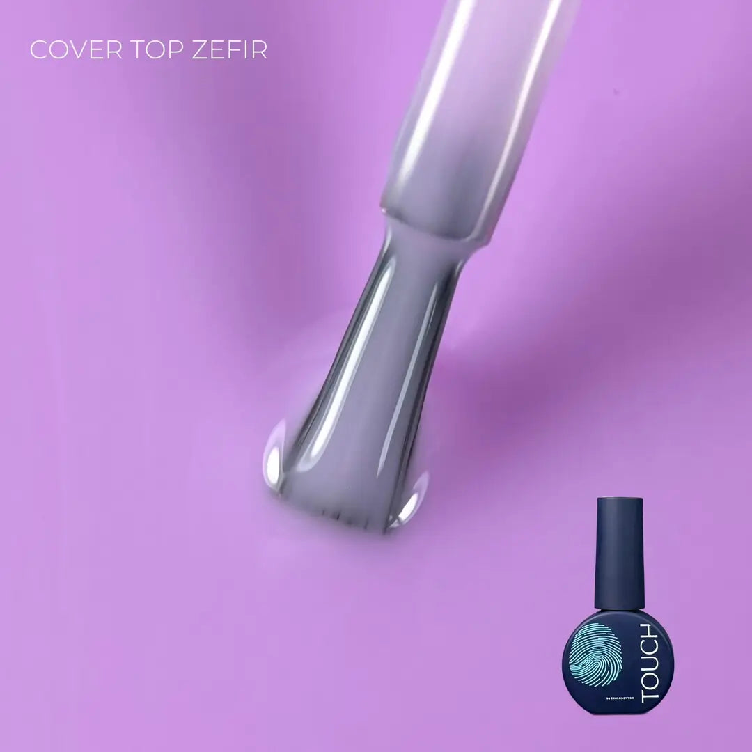TOUCH Cover Top Zefir, 7ml, open bottle with brush