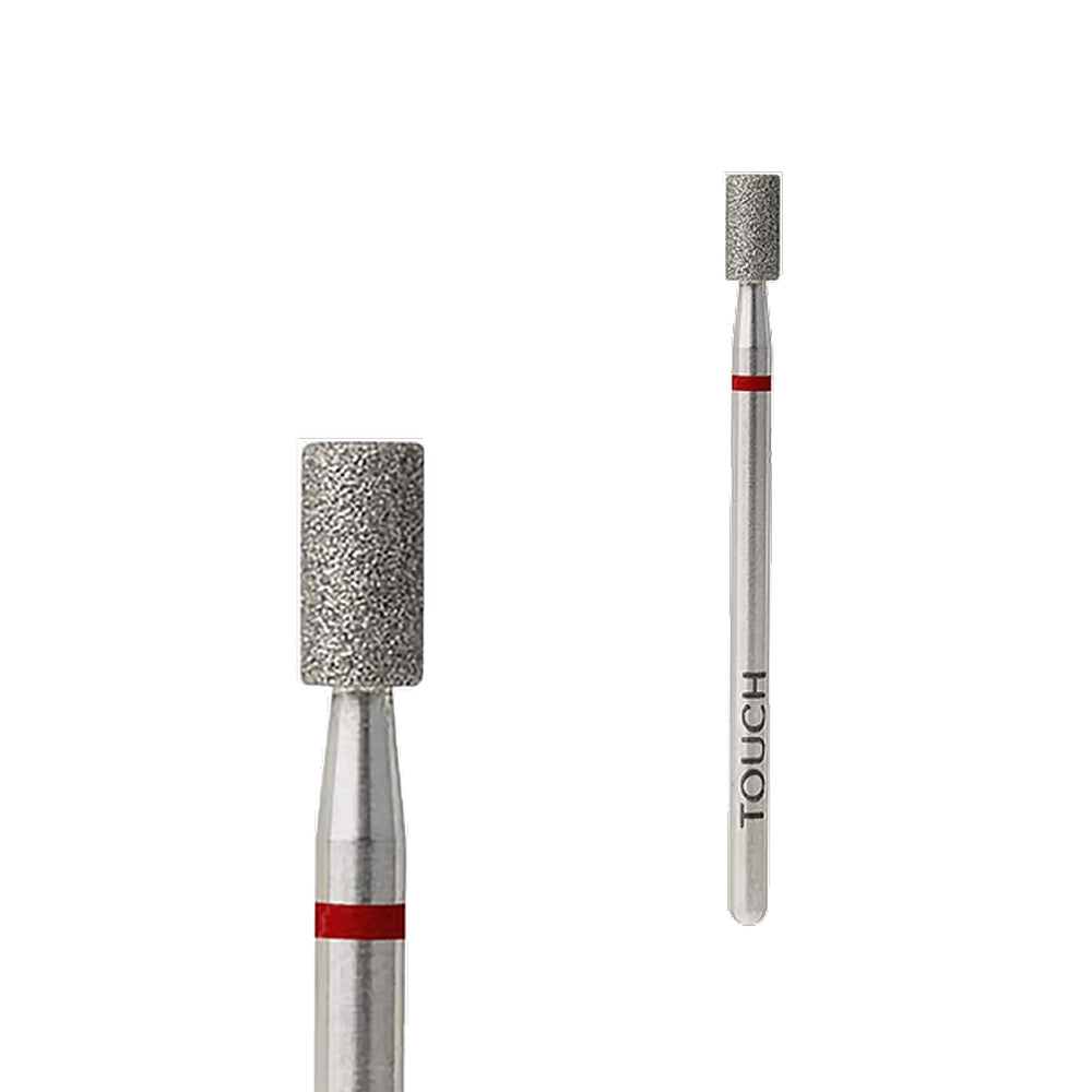 TOUCH Diamond Cylinder Bit Red (B0306D-F) — full bit, cylinder shape close-up