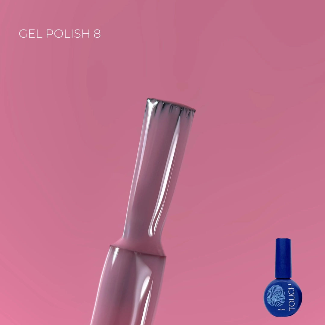 TOUCH #08 pink enamel gel nail polish from BASE Collection 9ml