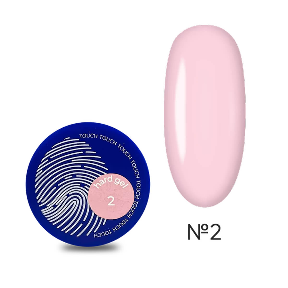 TOUCH Hard Gel in shade #02 for nail modeling and extension, 15ml