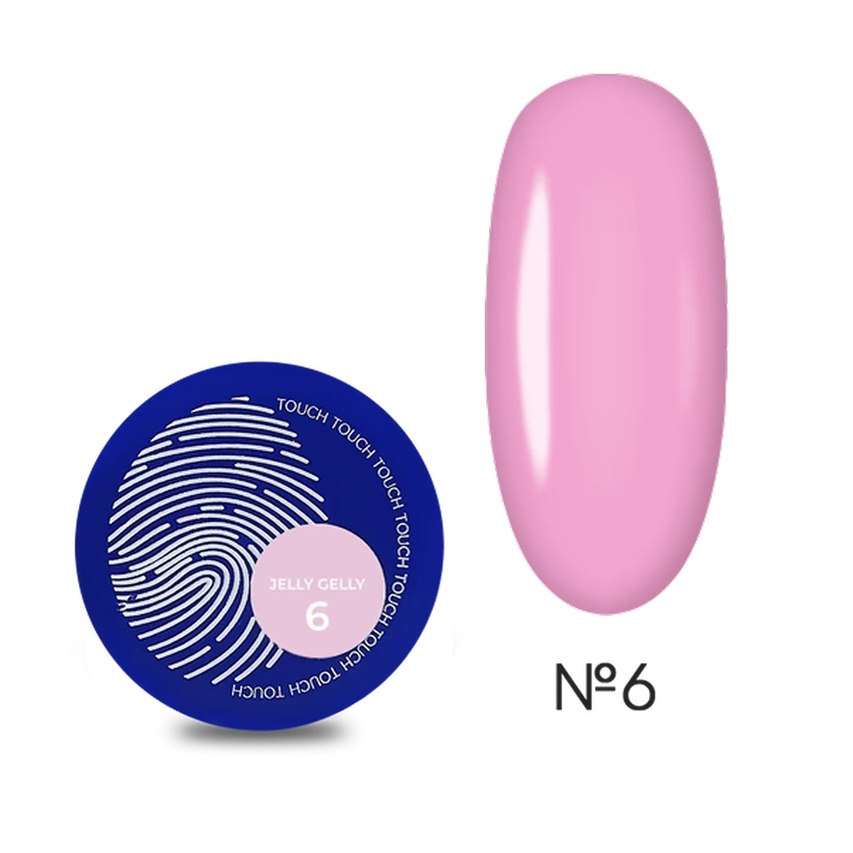 TOUCH Jelly Gelly #6 lilac hard builder gel 15ml for nail extensions