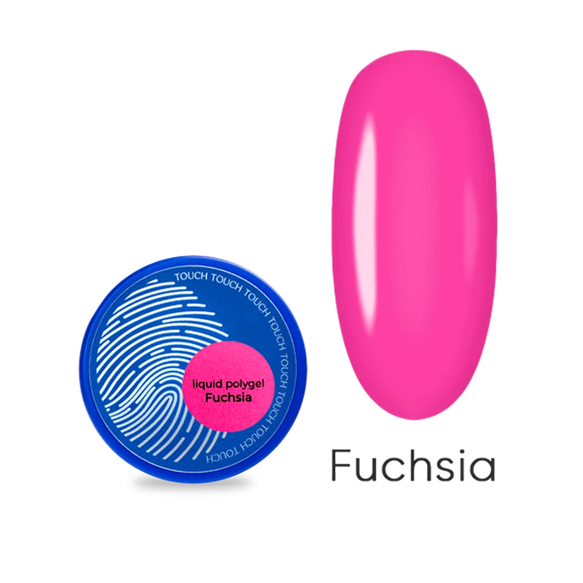 TOUCH Neon Liquid Polygel Fuchsia purple nail builder gel 15ml