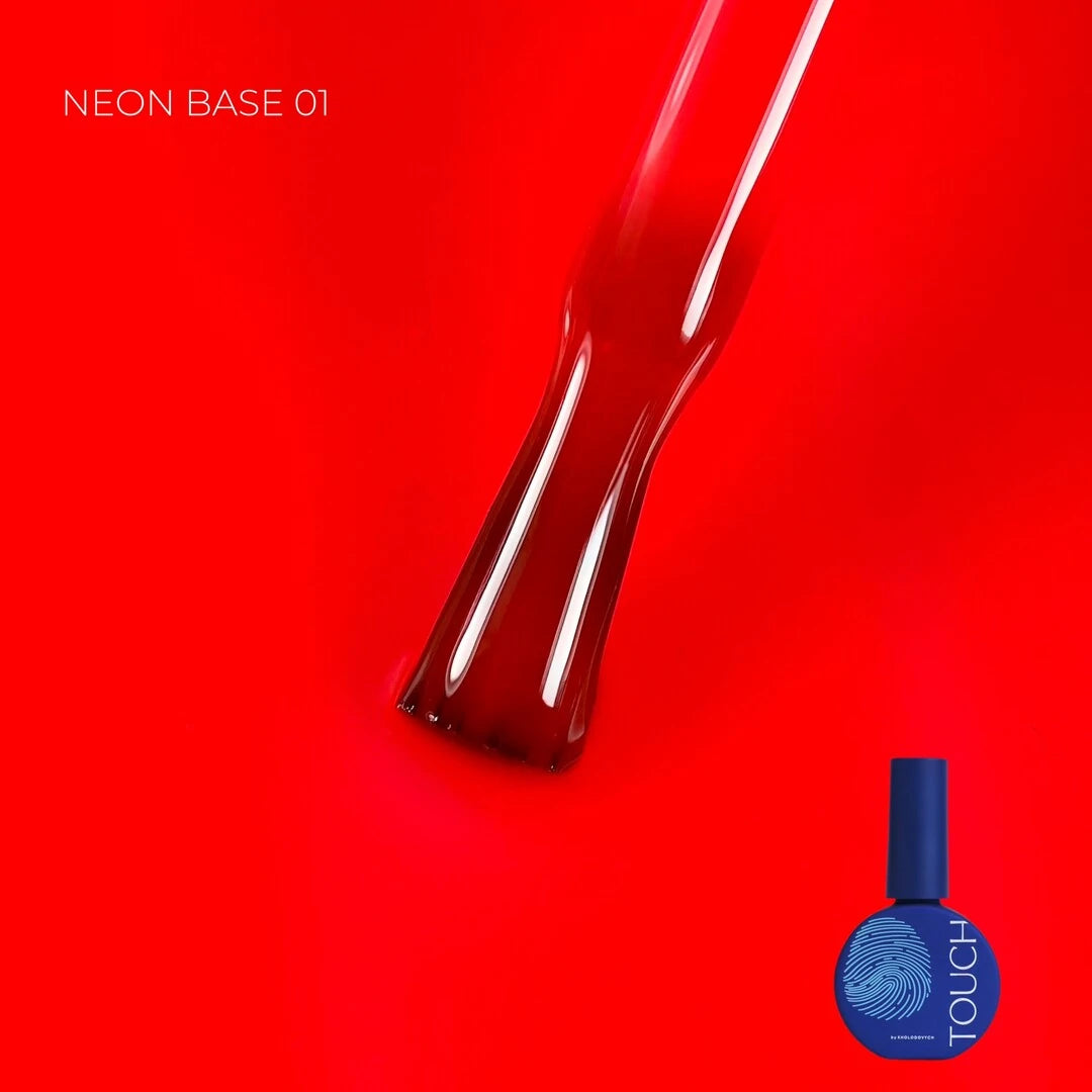 TOUCH Neon Base 01 self-leveling bright red base for bold manicures