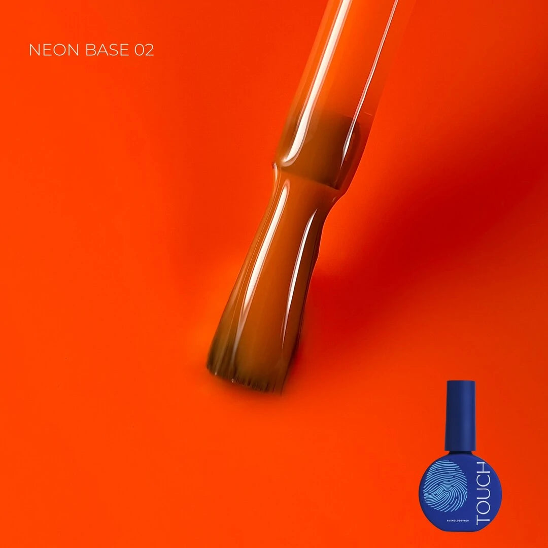 TOUCH Neon Base 02 self-leveling orange base coat for vivid nails