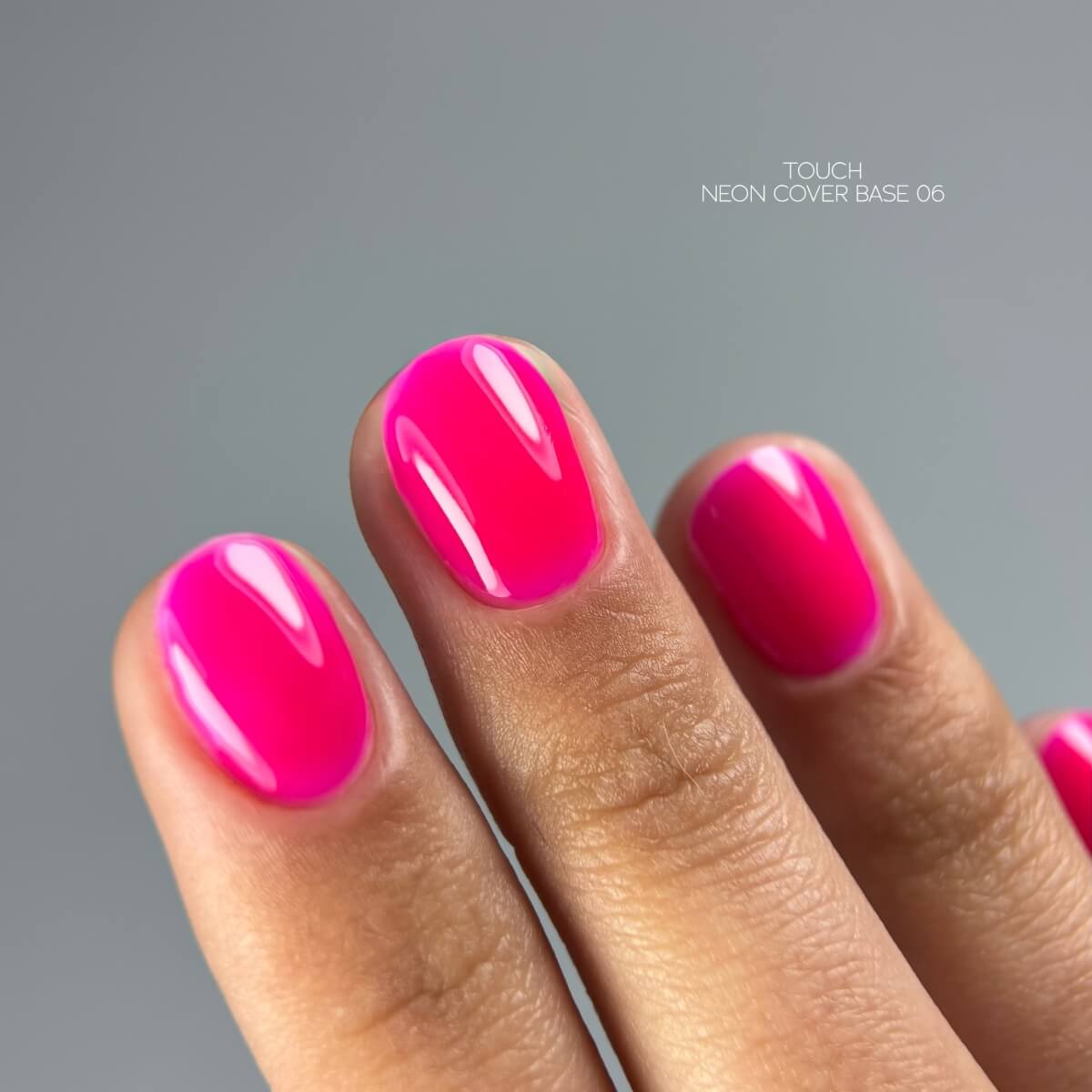 Raspberry pink TOUCH #06 camouflage nail base with vivid neon pigment