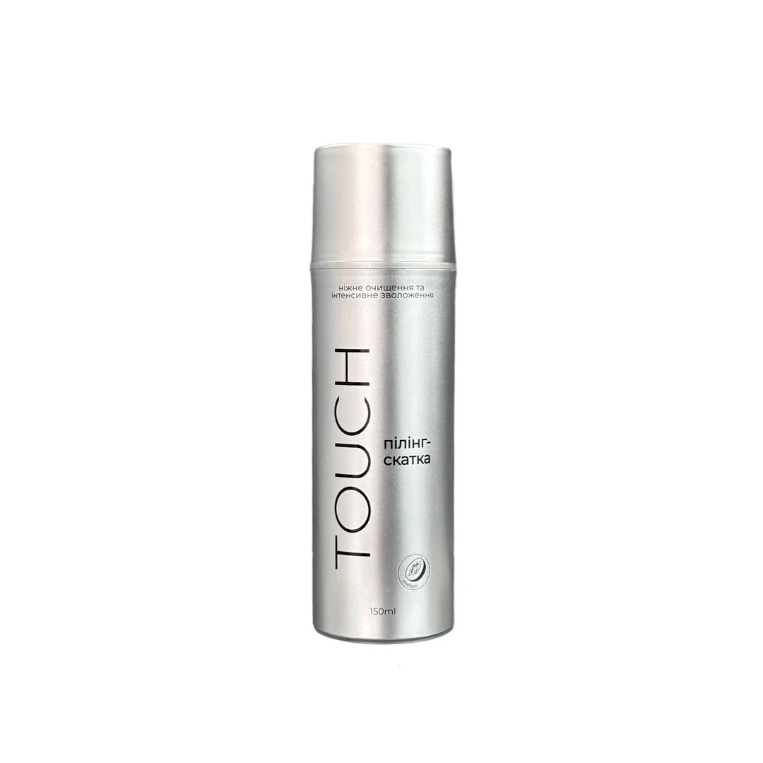 TOUCH Silver Line Peeling Roller Melon — bottle with dispenser, silver packaging