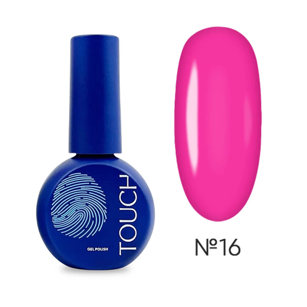 TOUCH Solo Gel Polish #16 neon pink 3-in-1 pedicure gel 9ml
