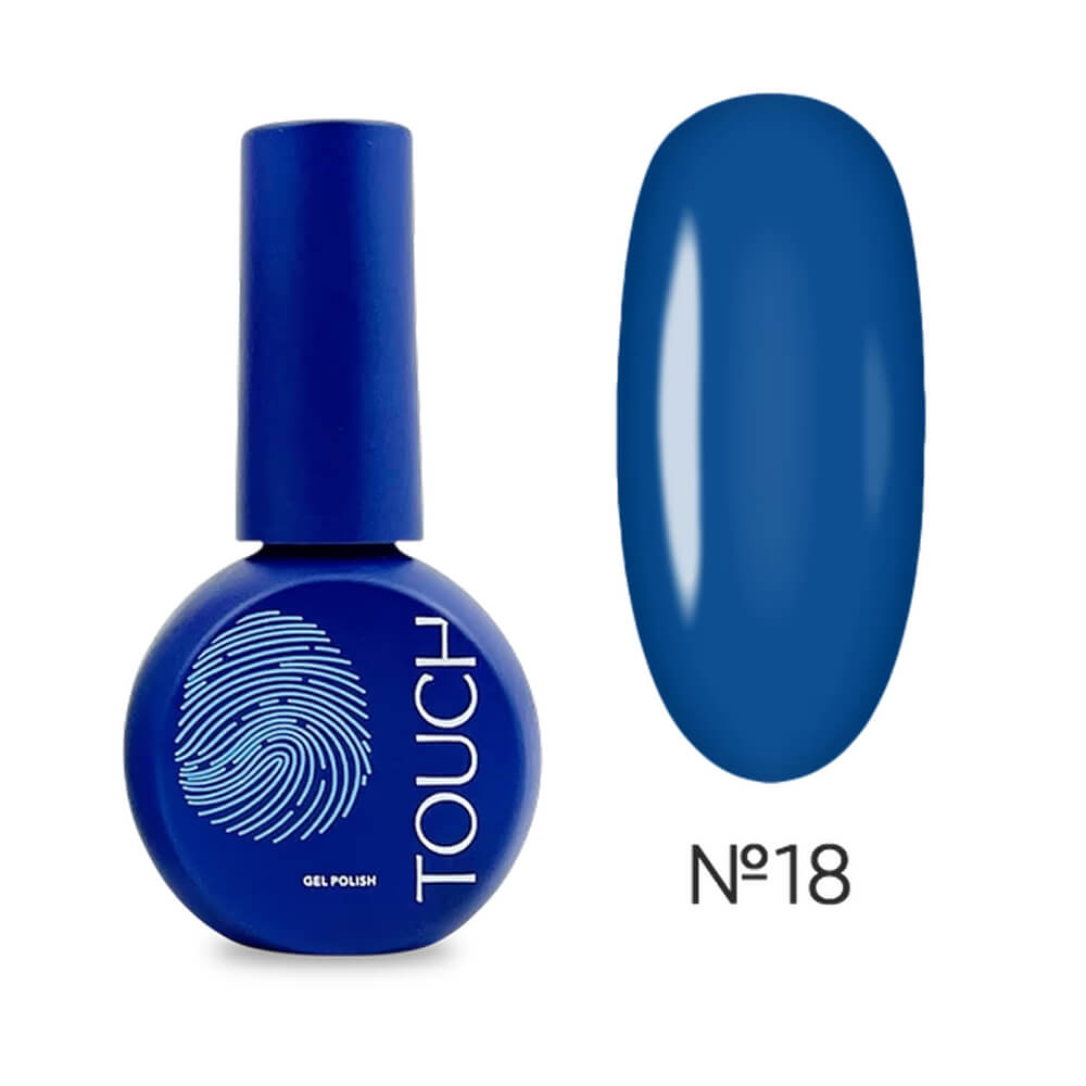 TOUCH Solo Gel Polish blue shade #18 pedicure coating 9ml