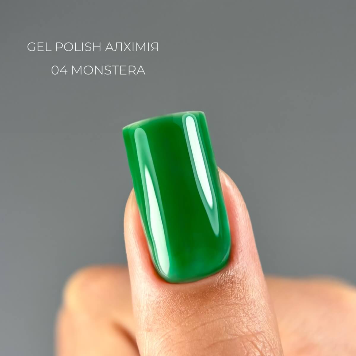 TOUCH Monstera #04 transparent green jelly gel polish with glass effect 9ml