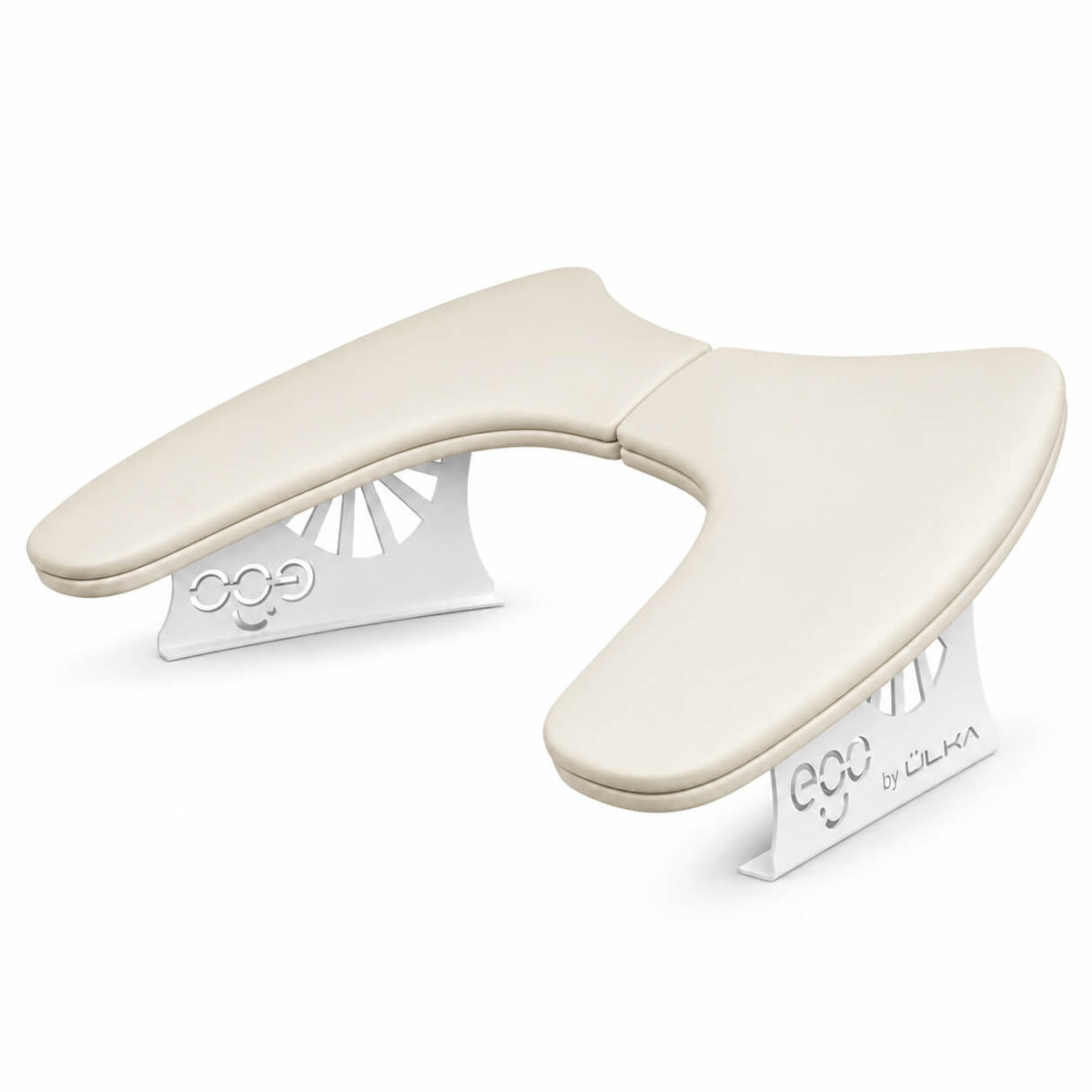ULKA Arm Rest EGO, ivory, metal leg detail