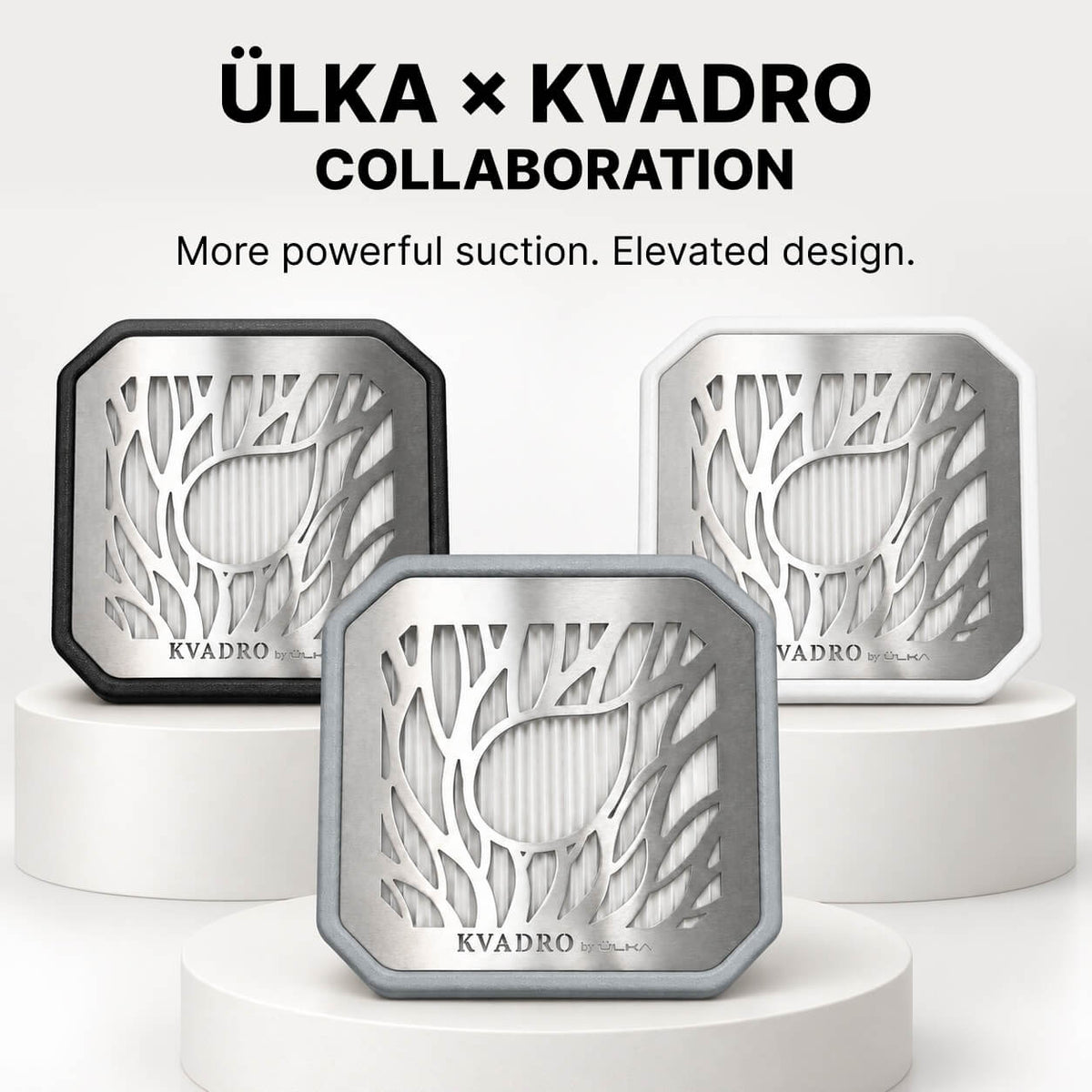 Ulka & Kvadro Premium 2.0 performance in gray, black and white.