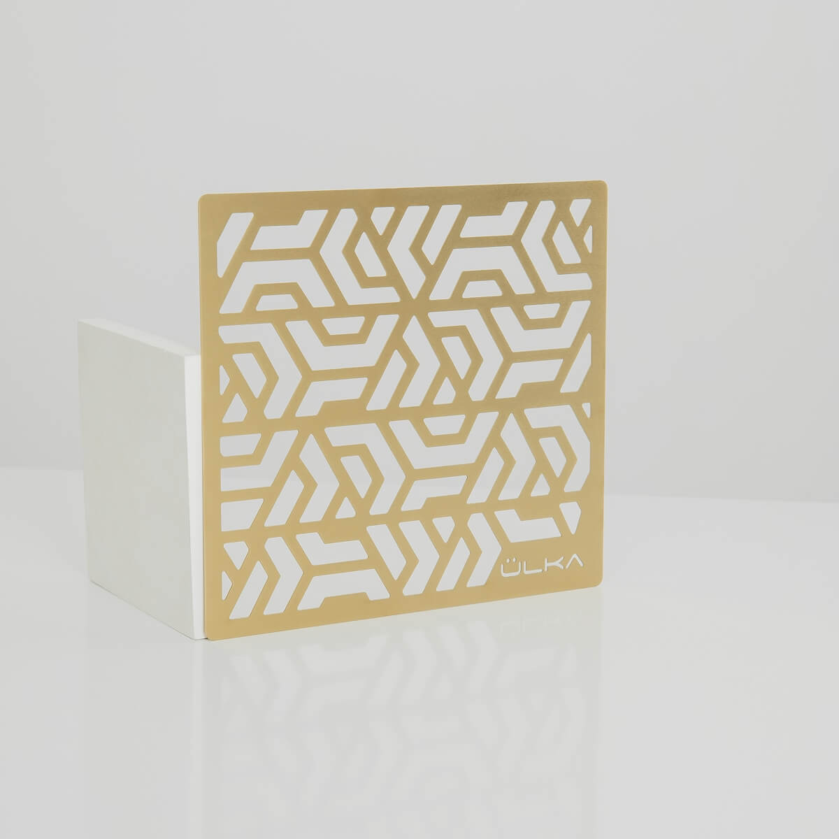 ULKA Premium Ventilation Grille, gold, mounted on dust collector