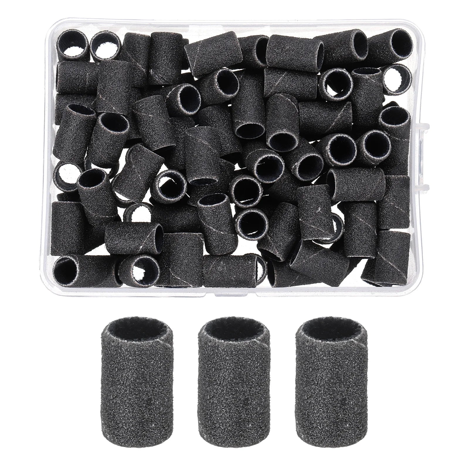 Nail Sanding Ring Bands 80/120/180 Grit Electric Manicure Drill Grinding Heads UV Gel Polish Removal Pedicure Abrasive Tools