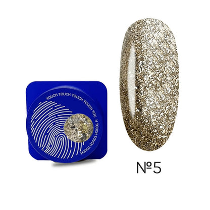 TOUCH Cute Glitter 5 — closed jar, classic gold fine glitter