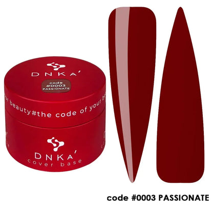 DNKa Cover Base #0003 Passionate used as a base under nail art design