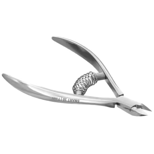 STALEKS Pro Smart 30 Spring Cuticle Nippers Full Jaw 0.27 Inch, 7 mm Ns-30-7