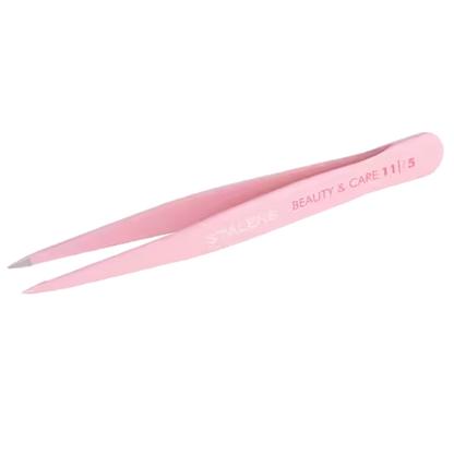 STALEKS BEAUTY & CARE 11 TYPE 5 EYEBROW TWEEZERS WIDE STRAIGHT PINK TBC-11/5 - STALEKS™
