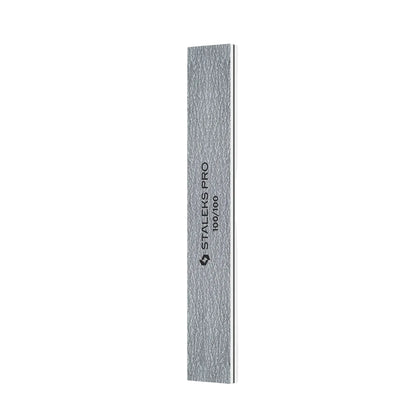 STALEKS - Straight wide mineral nail file 100/100 grit (25 pcs) NF-30-100/100-25