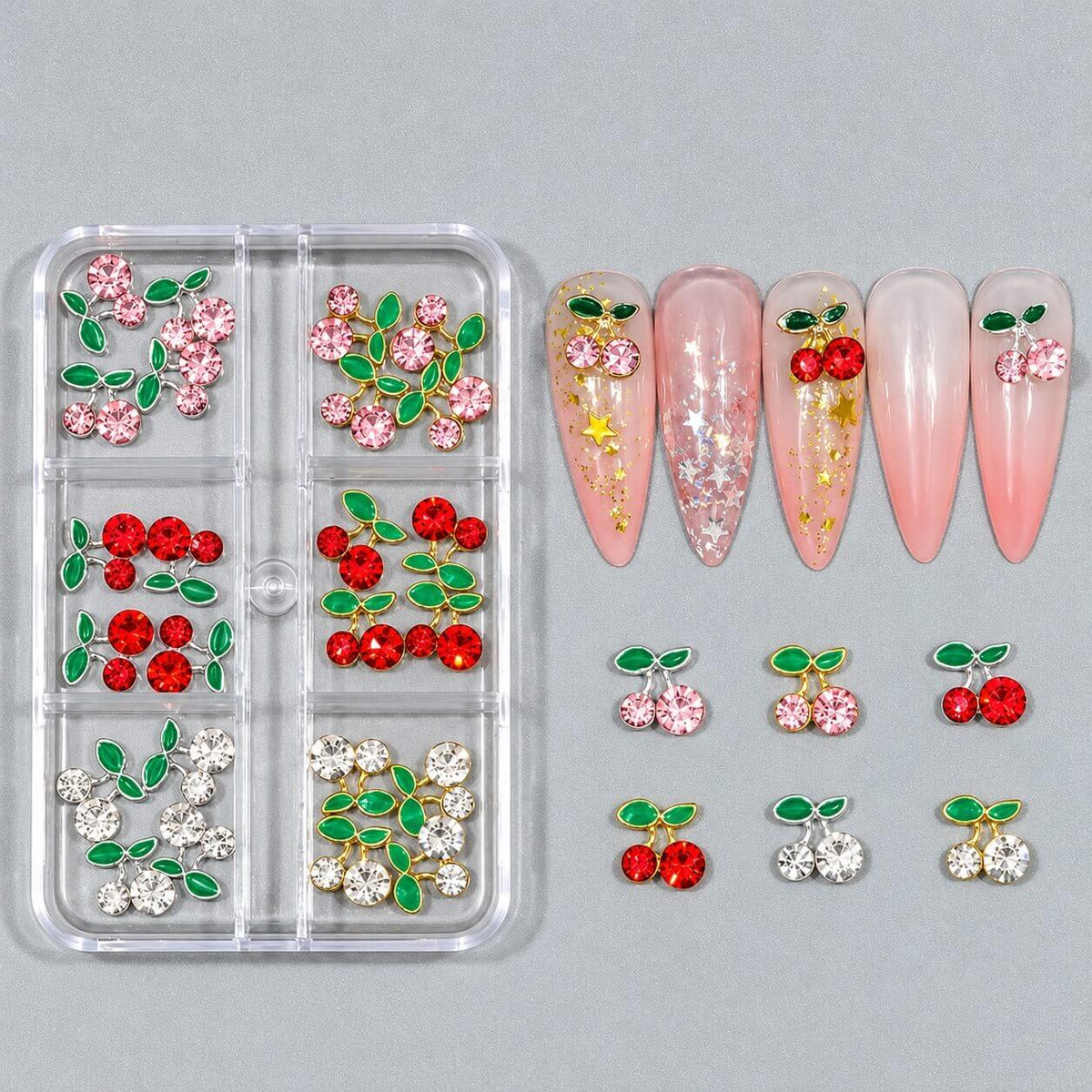 3D Cherry Charms for Nails