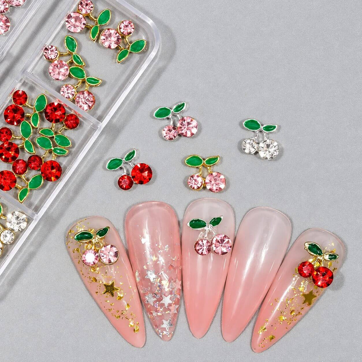 3D Cherry Nail Art Charms