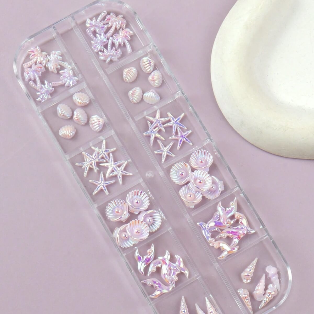 3D Summer Beach Nail Charms Pink 72pcs