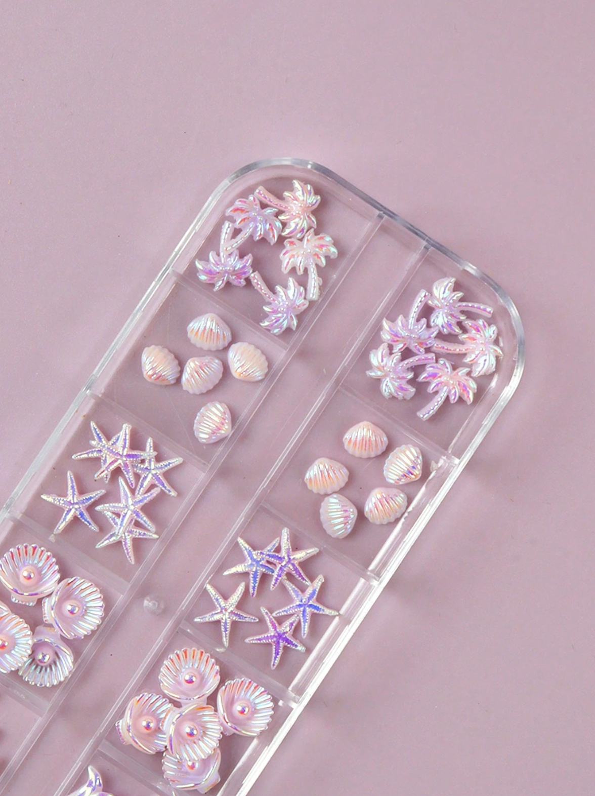 3D Summer Beach Nail Charms Set (72pcs) for Nail Techs