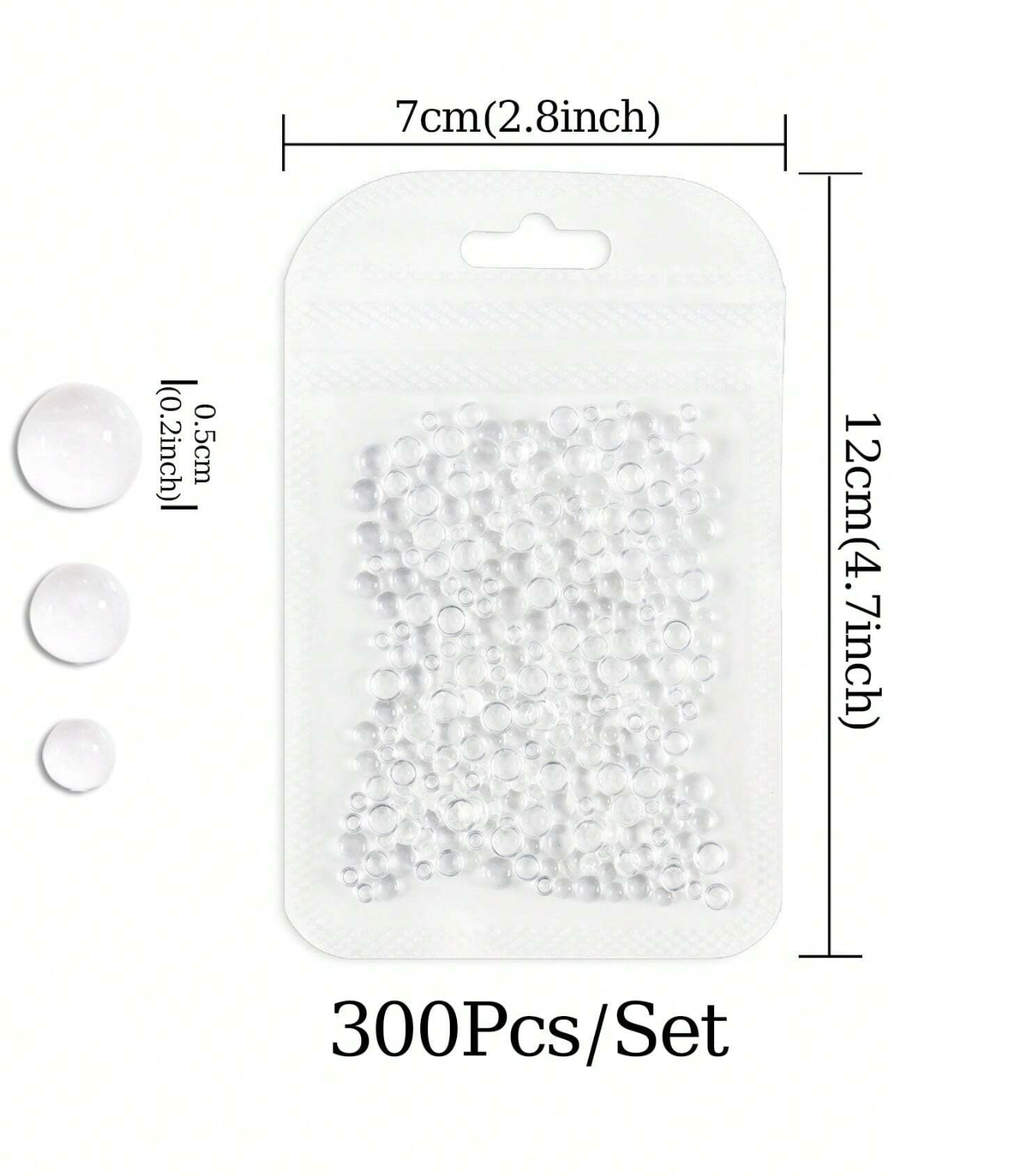 Transparent Water Drop Nail Charms – 3D Bubble Effect