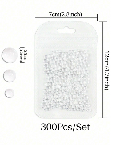 Transparent Water Drop Nail Charms – 3D Bubble Effect