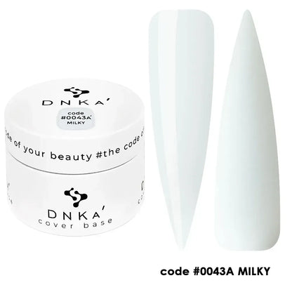 DNKa Cover Base #0043A Milky white gel swatch