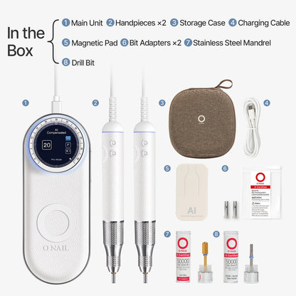 O NAIL AI Precision Pink Nail Drill
