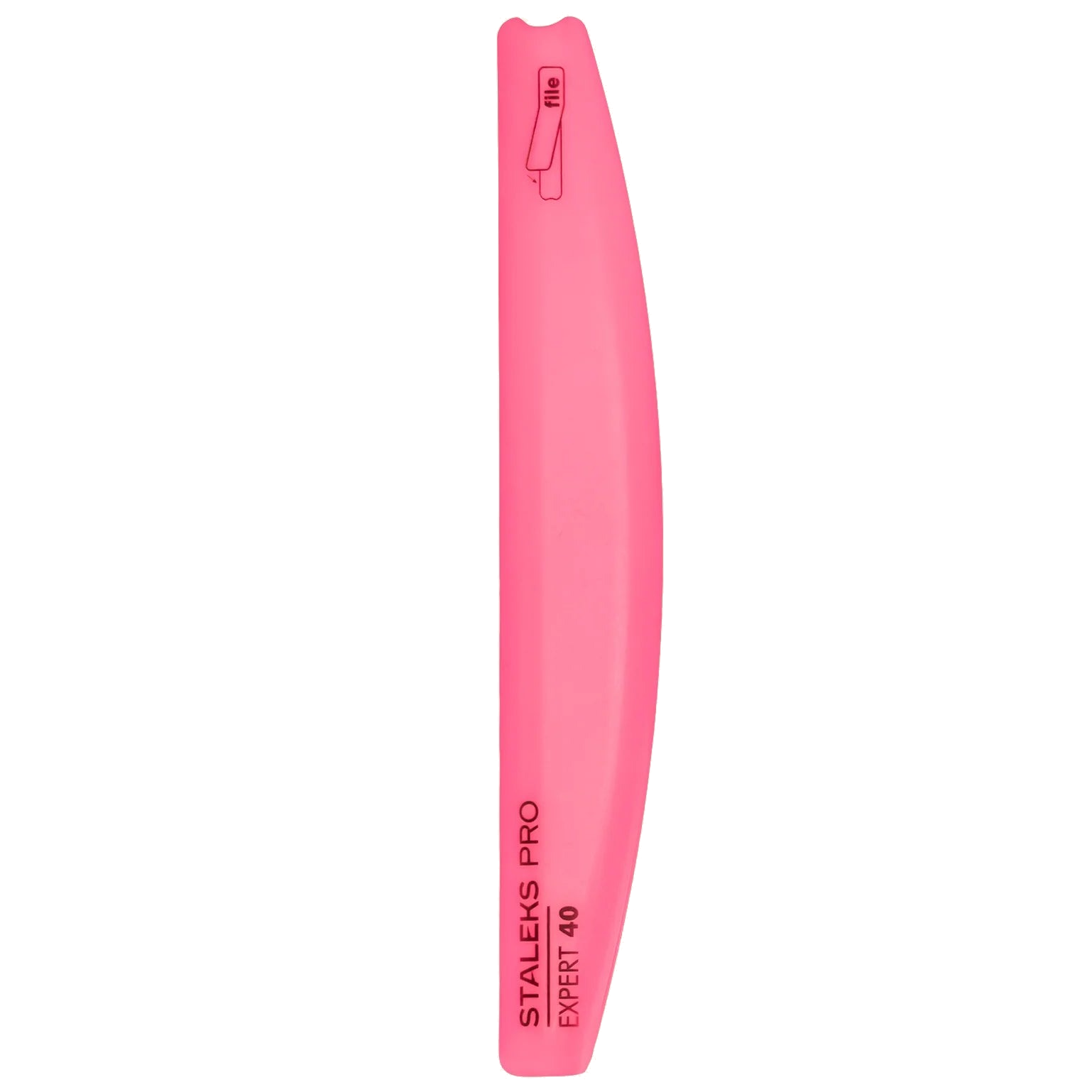 EXPERT 40 SLANTED PLASTIC NAIL FILE CRESCENT (BASE) PINK SPBE-40- STAL ...