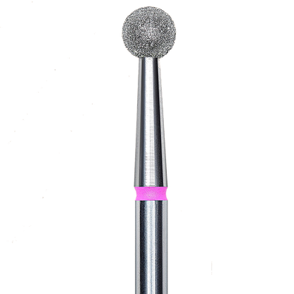 DIAMOND NAIL DRILL BIT, "BALL", RED, HEAD DIAMETER 4MM (FA01R040) - STALEKS™