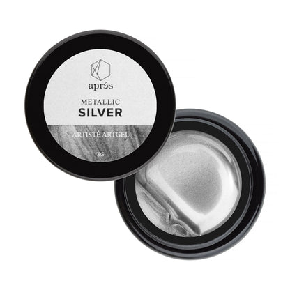 Apres Artiste Gel - Metallic Silver