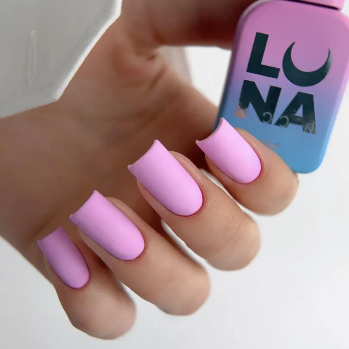 Luna matte top coat 13ml for gel polish smooth velvet effect UV LED