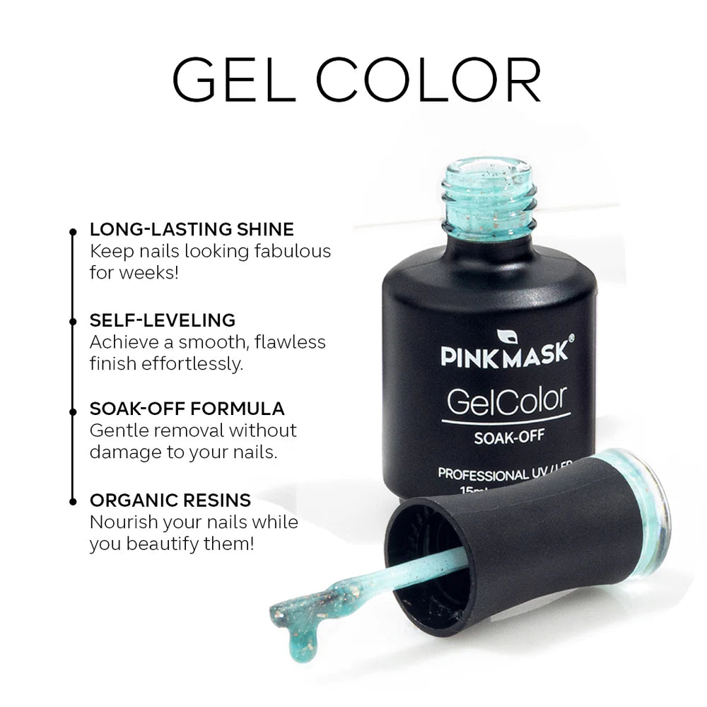 Pink Mask Gel Color Henri Glow in The Dark gel polish for UV LED manicure