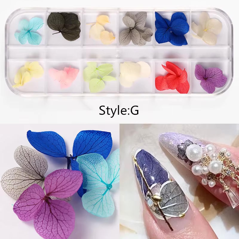 MIX DRIED FLOWERS FOR NAIL ART DESIGN #G