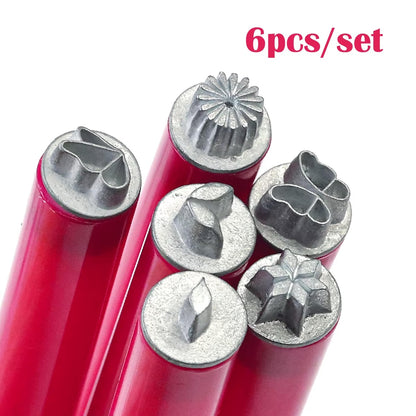 6 Pieces Nail Art Stamp Pen Set Portable Metal Nail Art Stamping