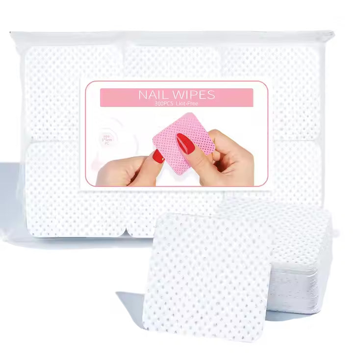 300pcs/bag Colorful Gel Polish Remover Pad Cleaning Cotton Sheet Lint-free Nail Wipe