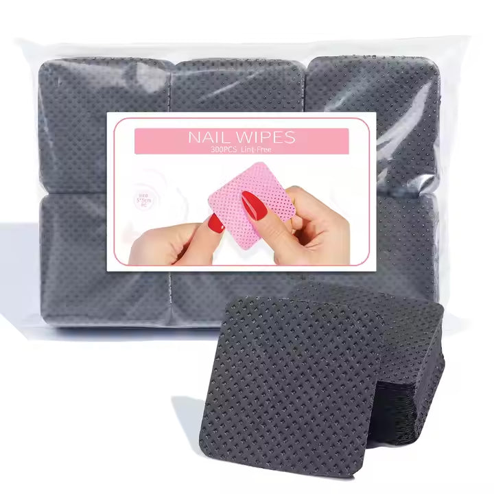 300pcs/bag Colorful Gel Polish Remover Pad Cleaning Cotton Sheet Lint-free Nail Wipe