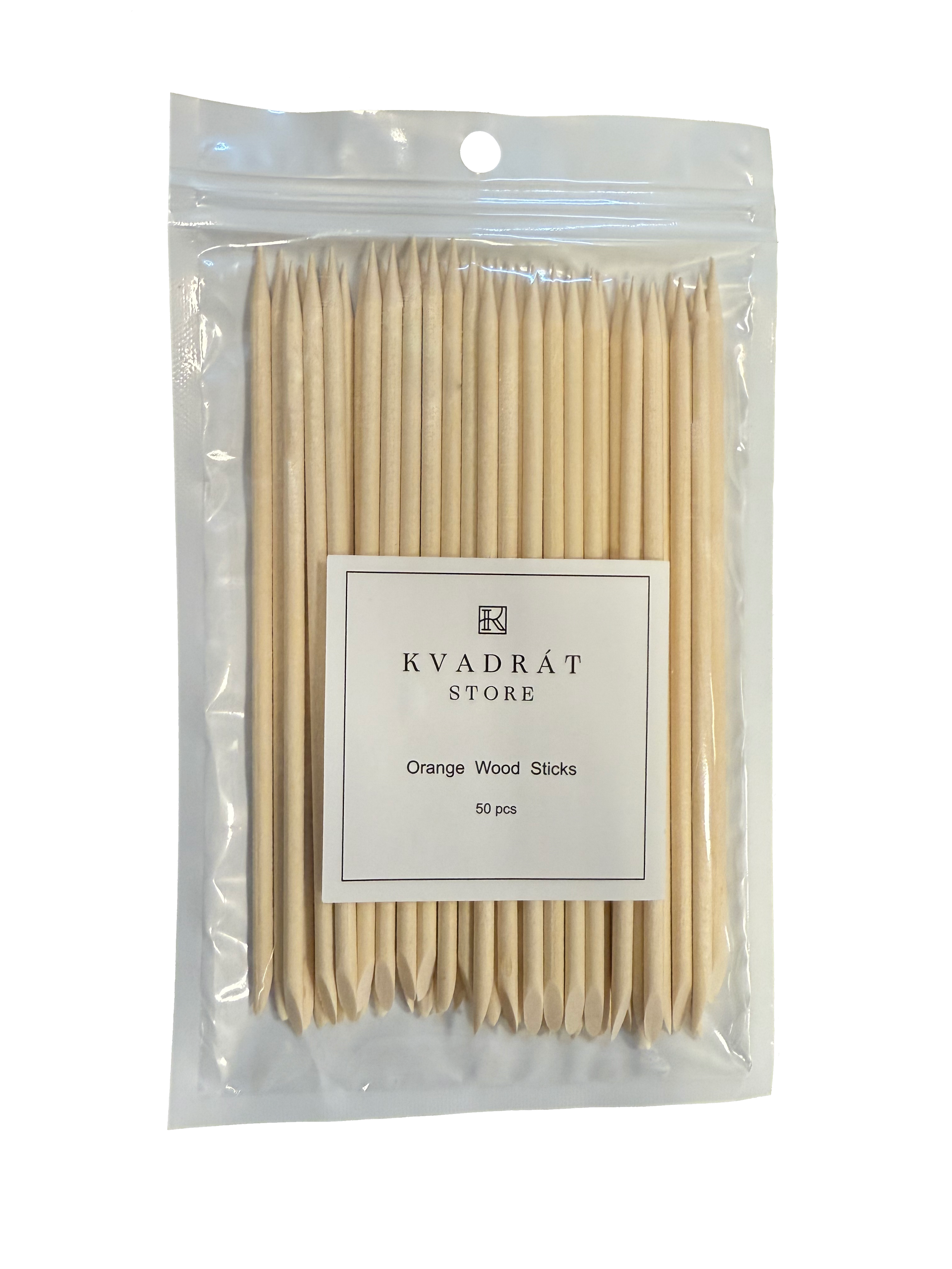 Orange Wooden Sticks, 50pcs - Kvadro