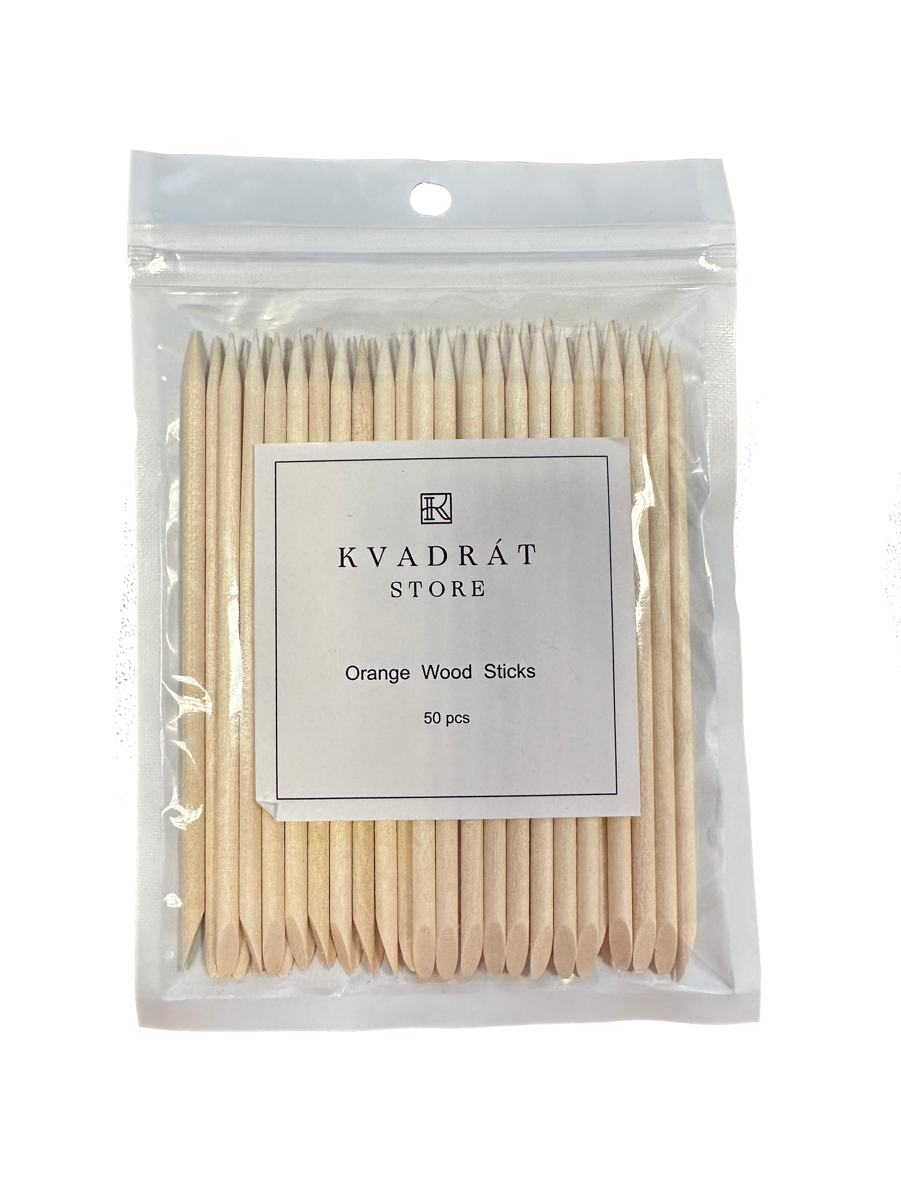 Orange Wooden Sticks, 50pcs - Kvadro