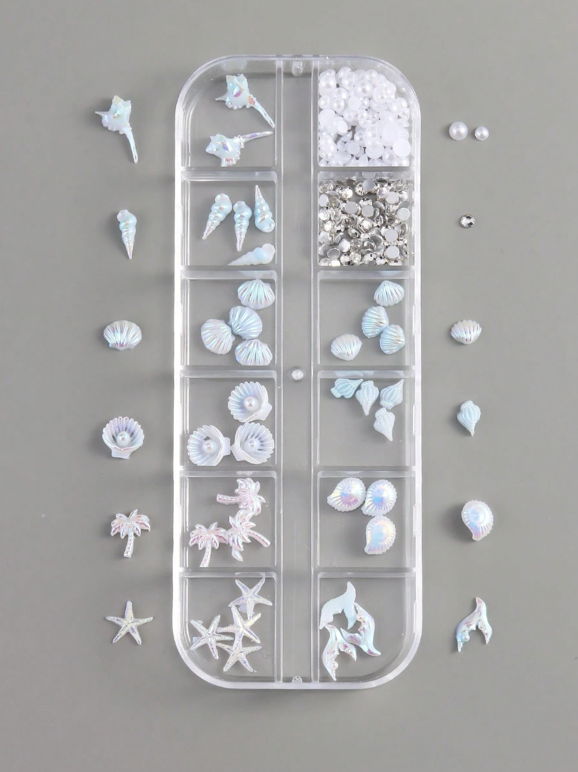 3D Aurora Ocean Nail Charms Set 72pcs