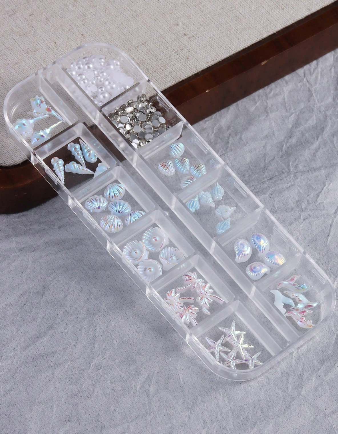3D Aurora Ocean Nail Charms Set 72pcs