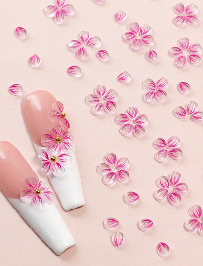 Carved Flower Petal Nail Charms (150 pcs)
