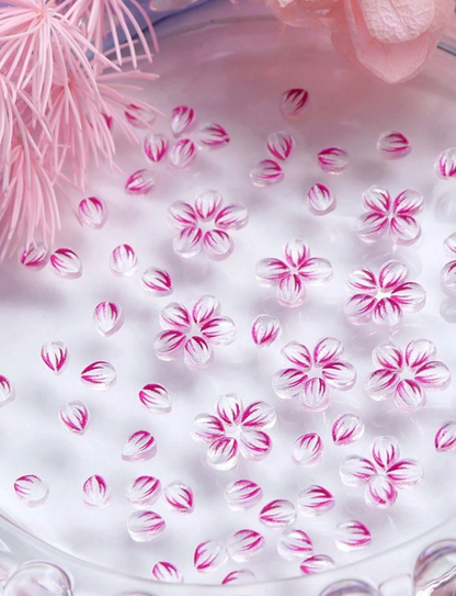 Carved Flower Petal Nail Charms (150 pcs)