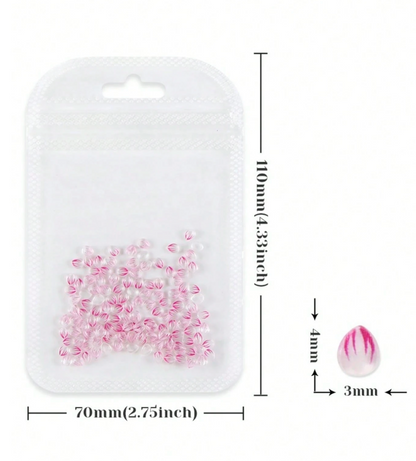 Carved Flower Petal Nail Charms (150 pcs)