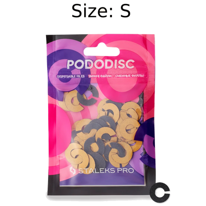 STALEKS PRO EXPERT UMBRELLA PODODISC RINGLIKE DISPOSABLE FILES SIZE S 15 MM DIAMETER REFILL PADS FOR PEDICURE DISC 50 PCS PDFR-15- STALEKS™