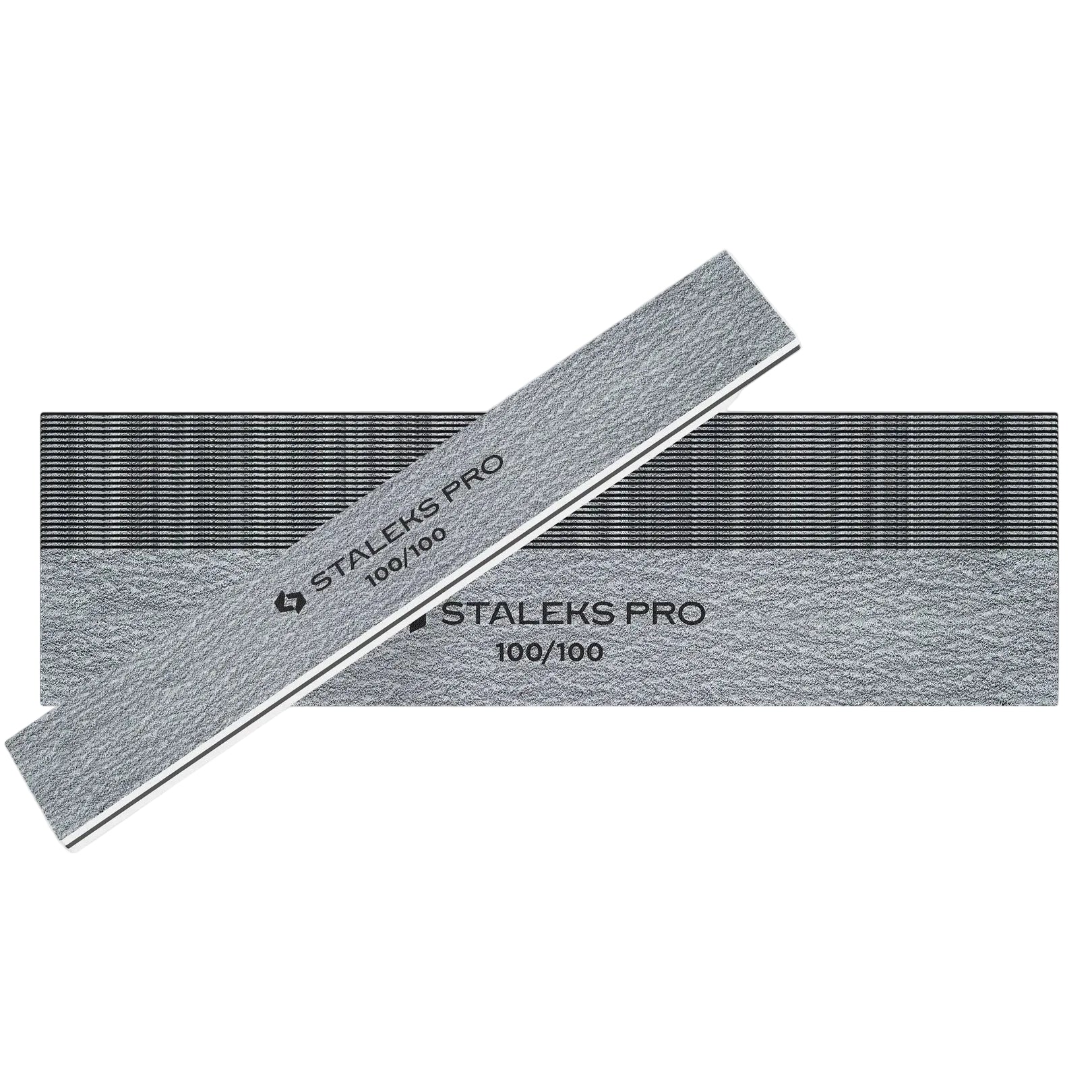 STALEKS - Straight wide mineral nail file 100/100 grit (25 pcs) NF-30-100/100-25
