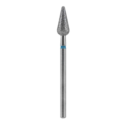Diamond Nail Drill Bit, "Pointed Pear", Blue, EXPERT Head Diameter 5/12 mm (FA100B050/12) - STALEKS
